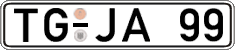 German license plate, Regular plates