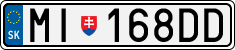 License plate of Slovakia, Cars