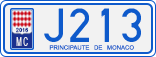 License plate of Monaco, Cars