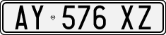 License plate of Italy, Cars (1994 year series)