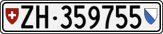 License plate of Switzerland, Cars
