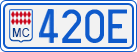 License plate of Monaco, Cars