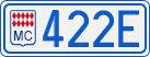 License plate of Monaco, Cars