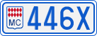 License plate of Monaco, Cars