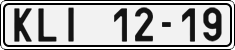 License plate of the Czech Republic, Cars (1960)