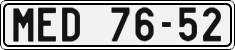 License plate of the Czech Republic, Cars (1960)