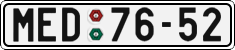 License plate of the Czech Republic, Cars (1960)
