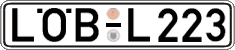 German license plate, Regular plates