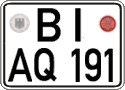 German license plate, Regular plates