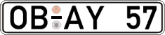 German license plate, Regular plates