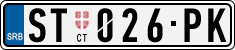 License plate of Serbia, Cars