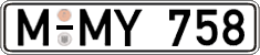 German license plate, Regular plates