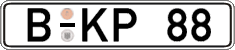 German license plate, Regular plates