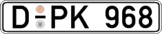 German license plate, Regular plates