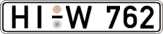 German license plate, Regular plates