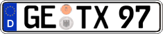 German license plate, Regular plates