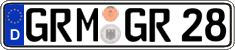 German license plate, Regular plates