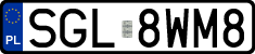 License plates of Poland, Regular car plates