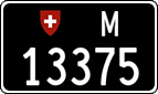 License plate of Switzerland, Military (black)