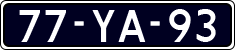 License plate of the Netherlands, Imported oldtimers (cars)