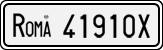License plate of Italy, Cars (1927 year series)