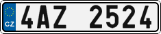 License plate of the Czech Republic, Cars (2001)