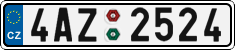 License plate of the Czech Republic, Cars (2001)