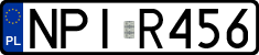 License plates of Poland, Regular car plates