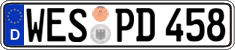 German license plate, Regular plates