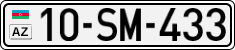 License plate of Azerbaijan, Cars