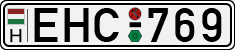 license plates of Hungary, Cars (1990)