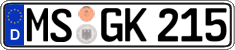 German license plate, Regular plates