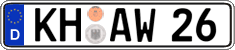 German license plate, Regular plates