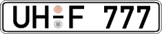 German license plate, Regular plates