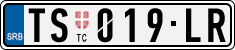 License plate of Serbia, Cars