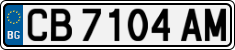 License plate of Bulgaria, Cars