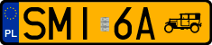 License plates of Poland, Oldtimers