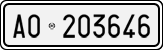License plate of Italy, Cars (1927 year series)