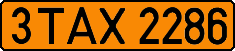 License plate Belarus, Taxi