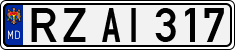 License plate of Moldova, Cars (1992)