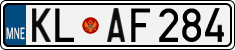 License plate of Montenegro, Cars