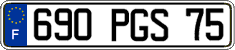 French license plate, FNI