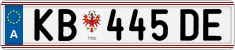 License plate of Austria, Regular plates