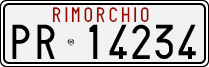 License plate of Italy, Trailers (1927 year series)