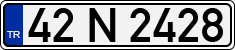 License plate of Turkey, Regular plates