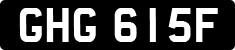 License plate of the United Kingdom, 1963 year system