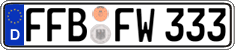 German license plate, Regular plates