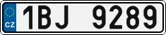 License plate of the Czech Republic, Cars (2001)