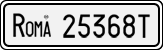 License plate of Italy, Cars (1927 year series)