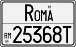 License plate of Italy, Cars (1927 year series)